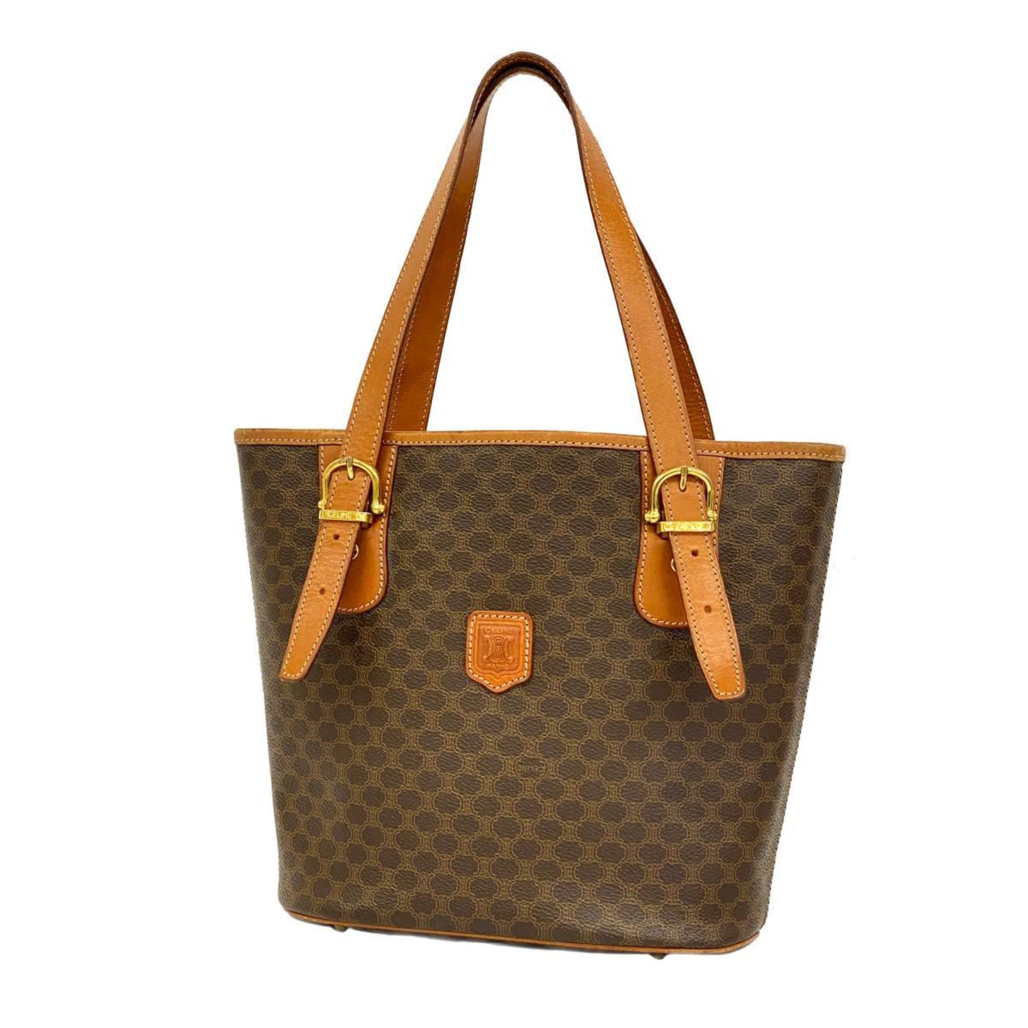 Celine Tote Bag Macadam Brown Women's