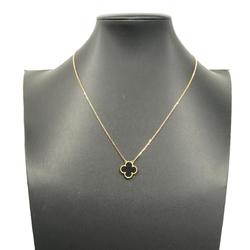 Van Cleef & Arpels Necklace Alhambra Onyx K18YG Yellow Gold Black Women's