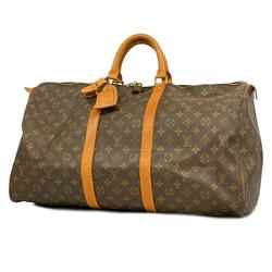 Louis Vuitton Boston Bag Monogram Keepall 55 M41424 Brown Men's Women's