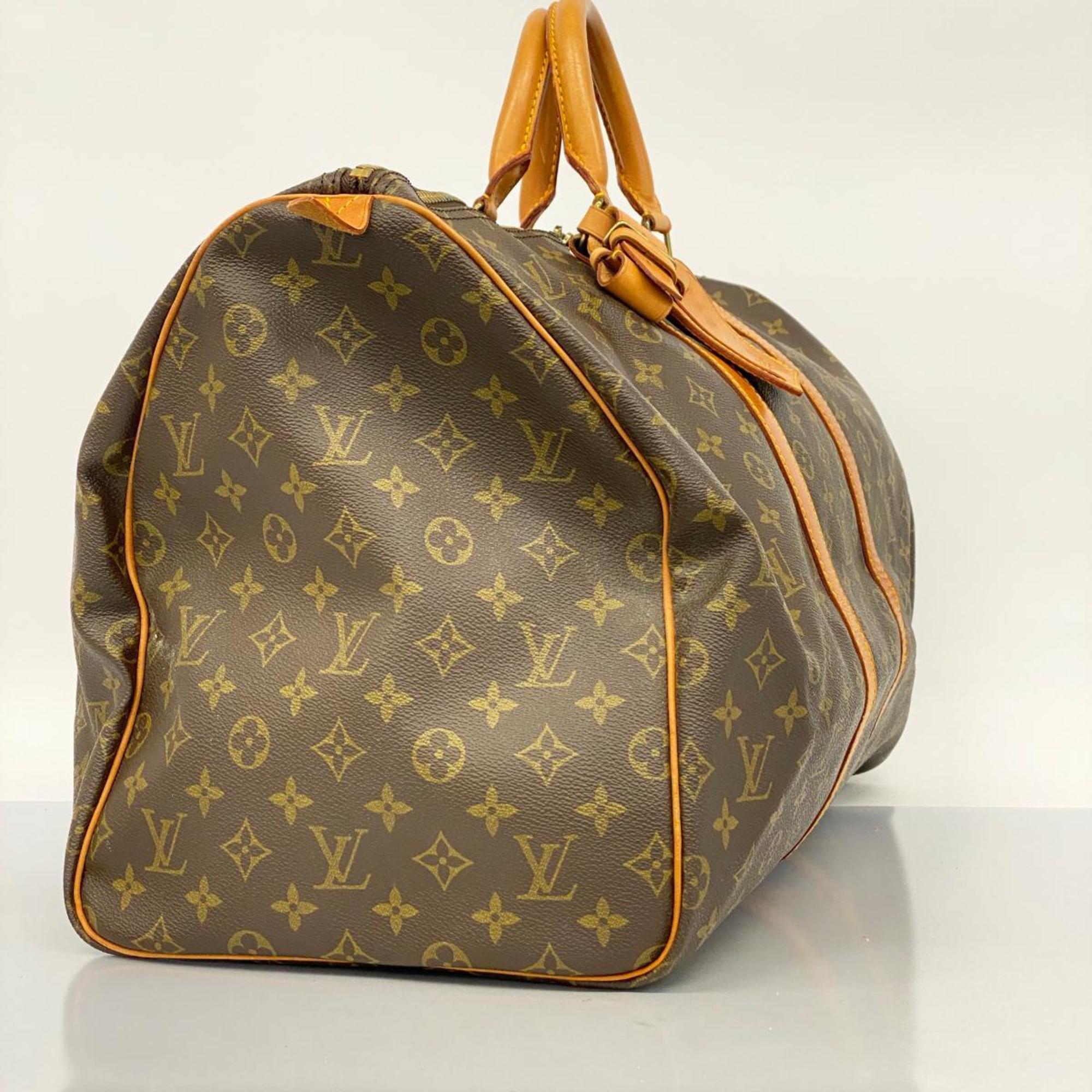 Louis Vuitton Boston Bag Monogram Keepall 55 M41424 Brown Men's Women's