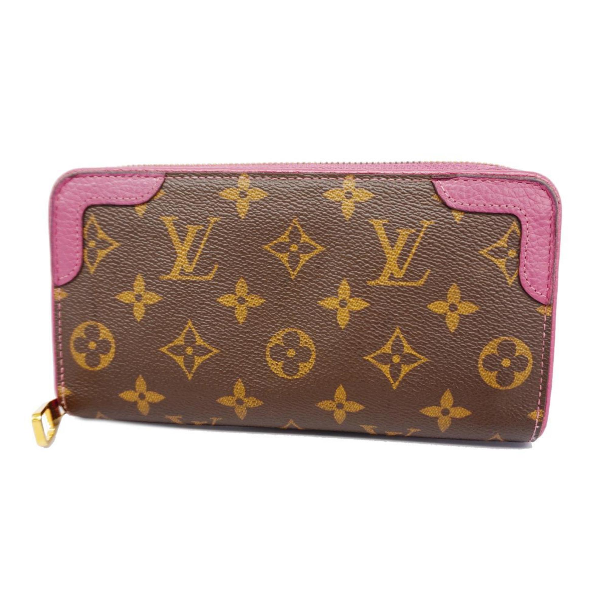 Louis Vuitton Long Wallet Monogram Zippy Retiro M64151 Rose Bruyere Ladies