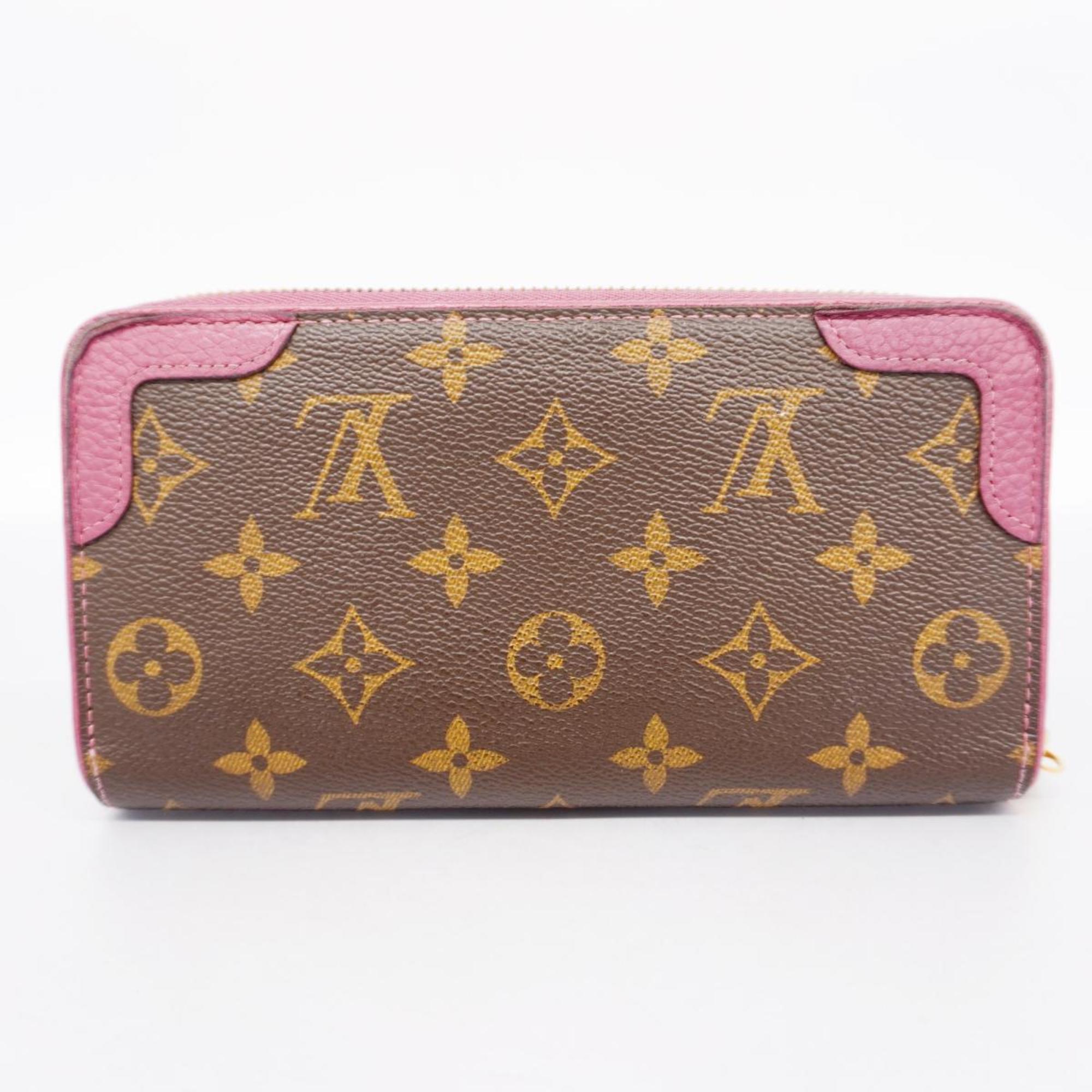 Louis Vuitton Long Wallet Monogram Zippy Retiro M64151 Rose Bruyere Ladies