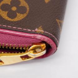 Louis Vuitton Long Wallet Monogram Zippy Retiro M64151 Rose Bruyere Ladies