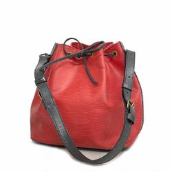 Louis Vuitton Shoulder Bag Epi Bicolor Petit Noe M44172 Castilian Red Noir Ladies