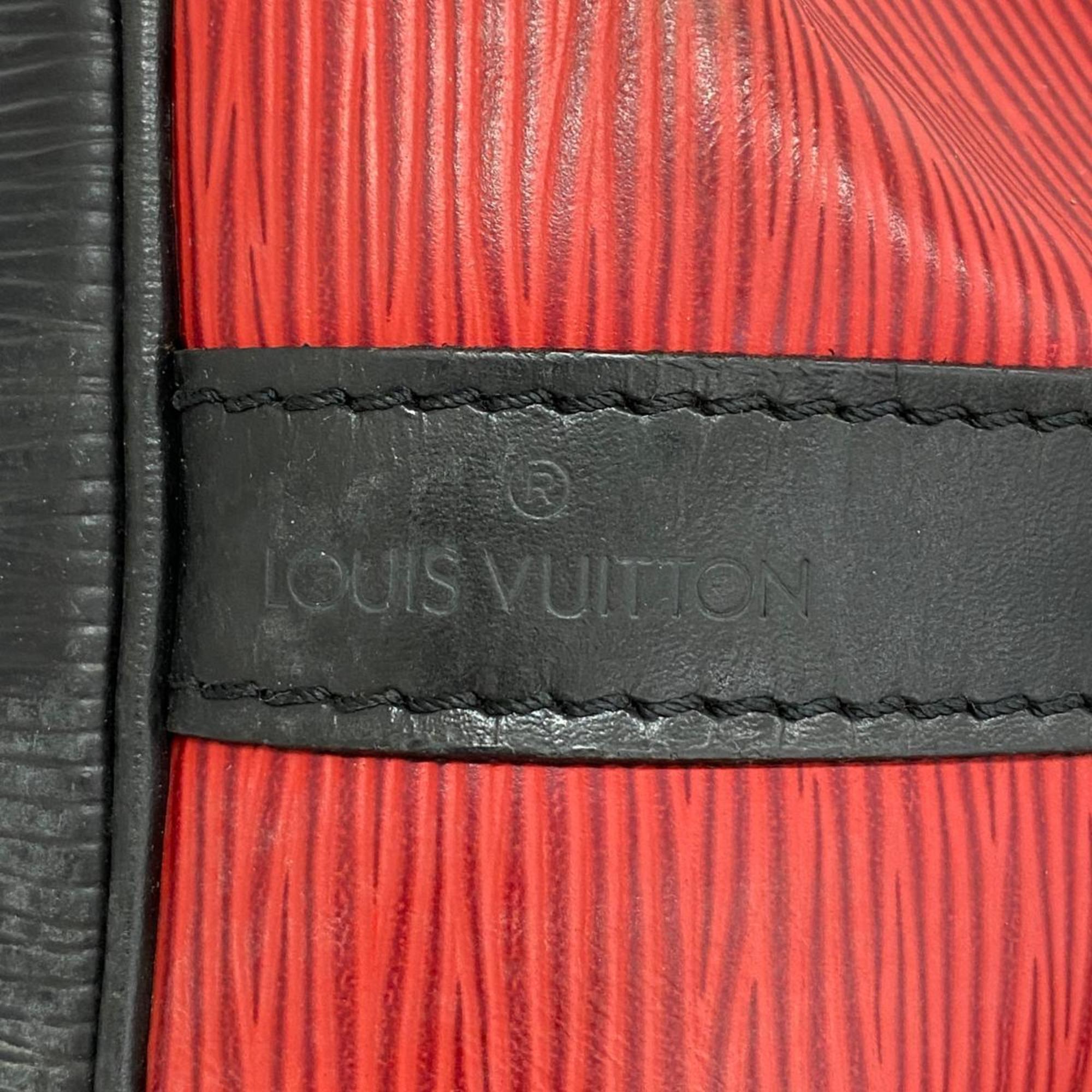 Louis Vuitton Shoulder Bag Epi Bicolor Petit Noe M44172 Castilian Red Noir Ladies