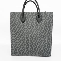 Fendi Tote Bag Zucca Leather Grey Black Men's