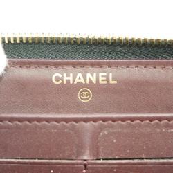 Chanel Long Wallet Matelasse Caviar Skin Black Women's