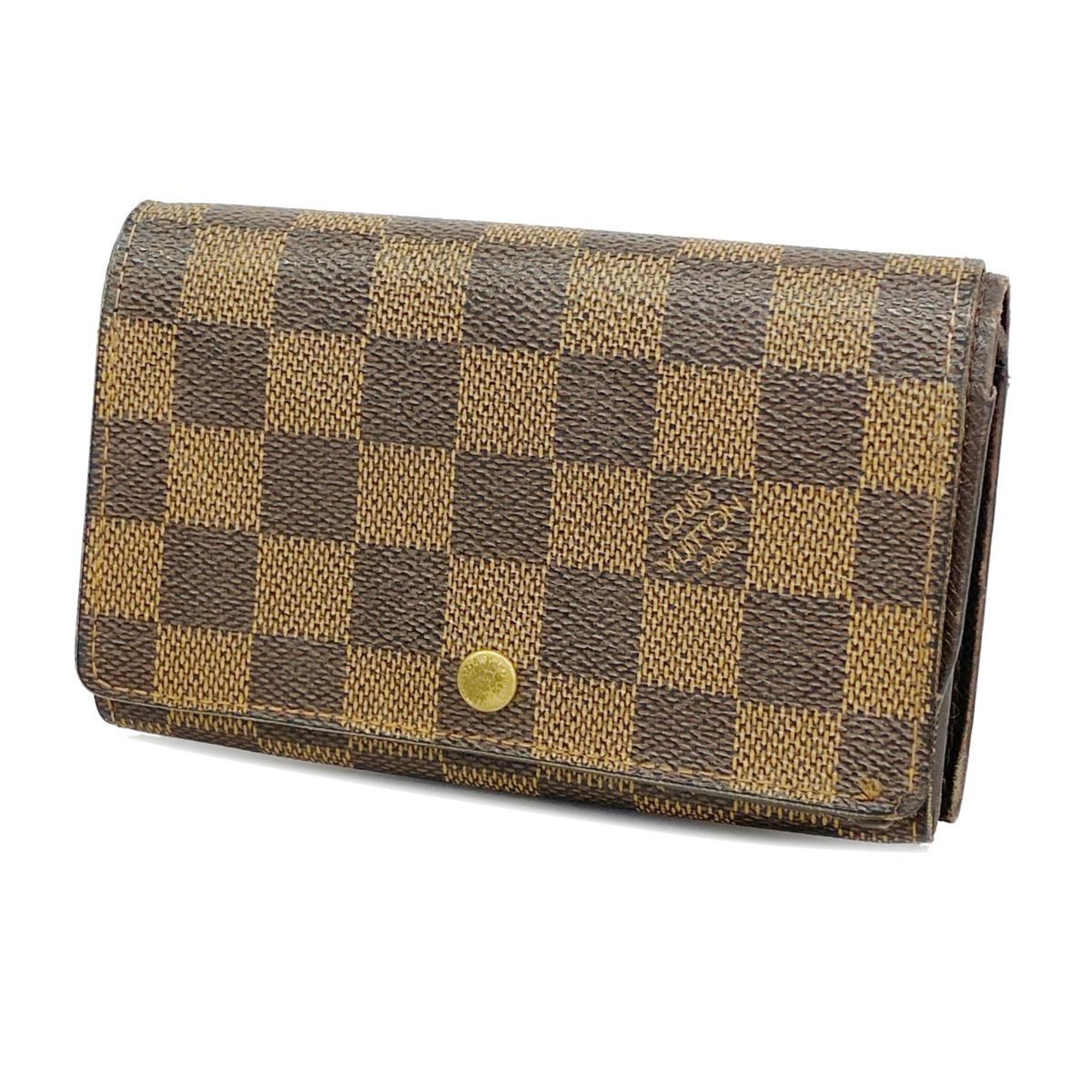 Louis Vuitton Wallet Damier Porte Monnaie Biet Tresor N61730 Ebene Men's Women's