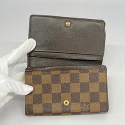 Louis Vuitton Wallet Damier Porte Monnaie Biet Tresor N61730 Ebene Men's Women's