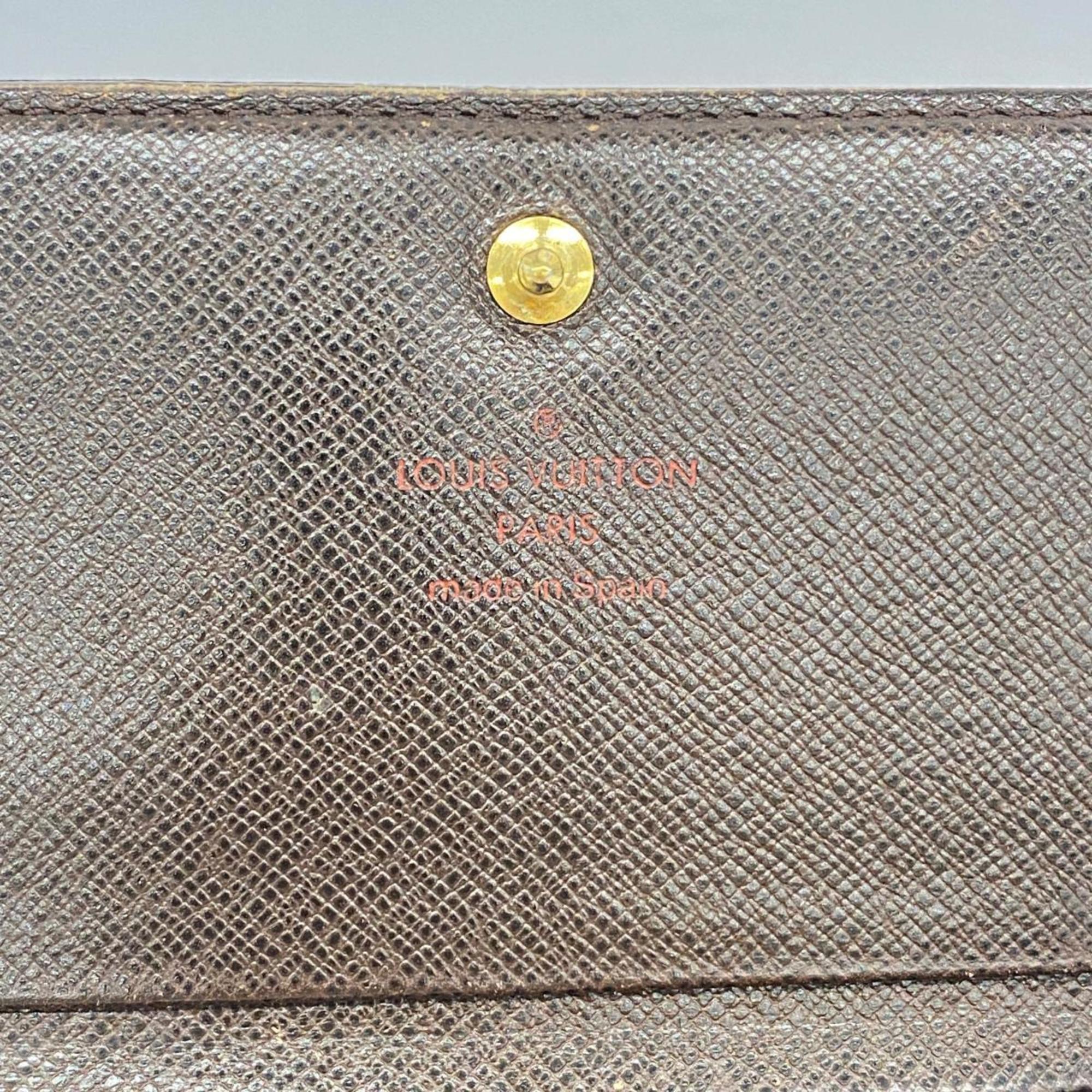 Louis Vuitton Wallet Damier Porte Monnaie Biet Tresor N61730 Ebene Men's Women's