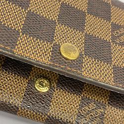 Louis Vuitton Wallet Damier Porte Monnaie Biet Tresor N61730 Ebene Men's Women's