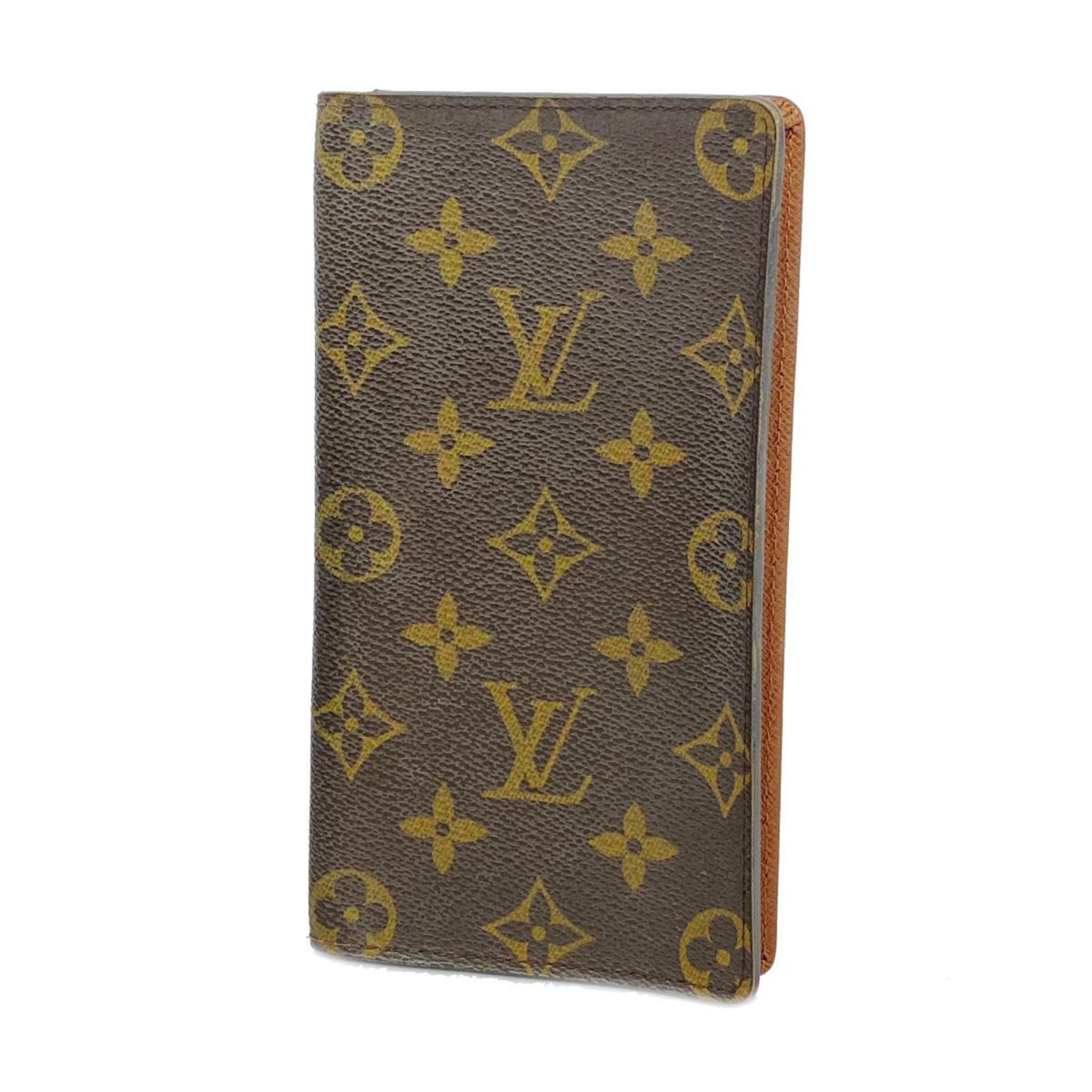 Louis Vuitton Long Wallet Monogram Porte Carte Credit Yen M60825 Brown Men's Women's