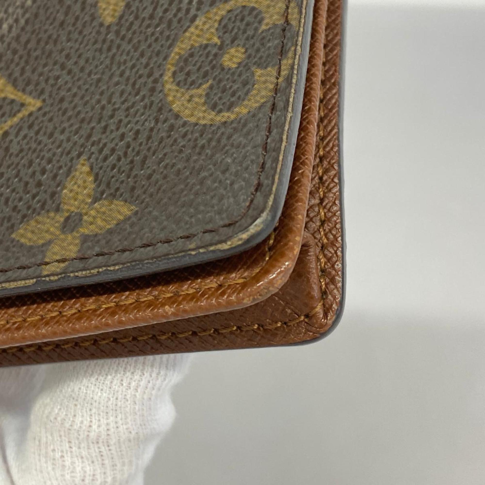 Louis Vuitton Long Wallet Monogram Porte Carte Credit Yen M60825 Brown Men's Women's