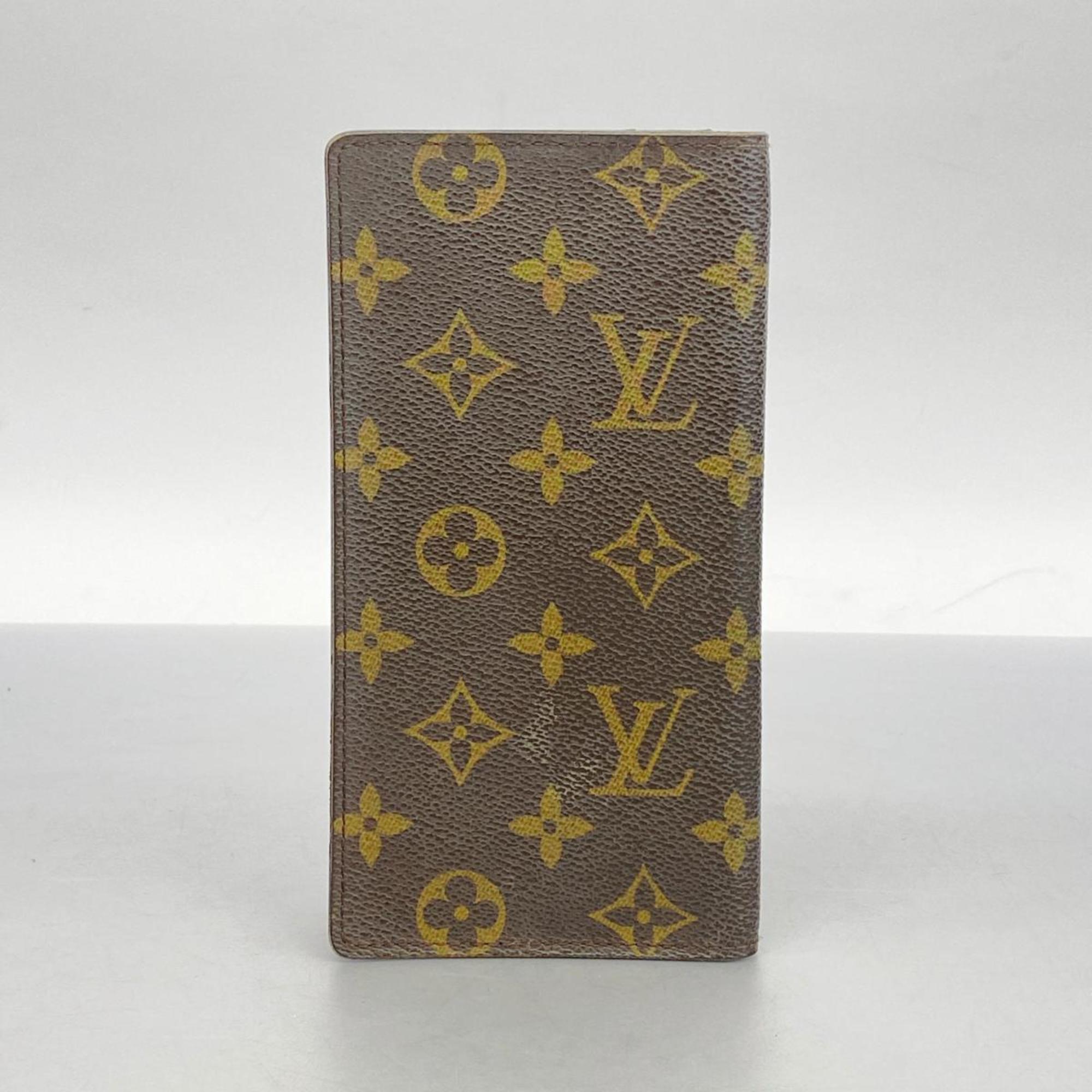 Louis Vuitton Long Wallet Monogram Porte Carte Credit Yen M60825 Brown Men's Women's