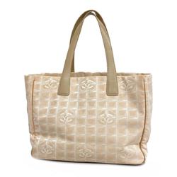 Chanel Tote Bag New Travel Nylon Pink Beige Champagne Women's