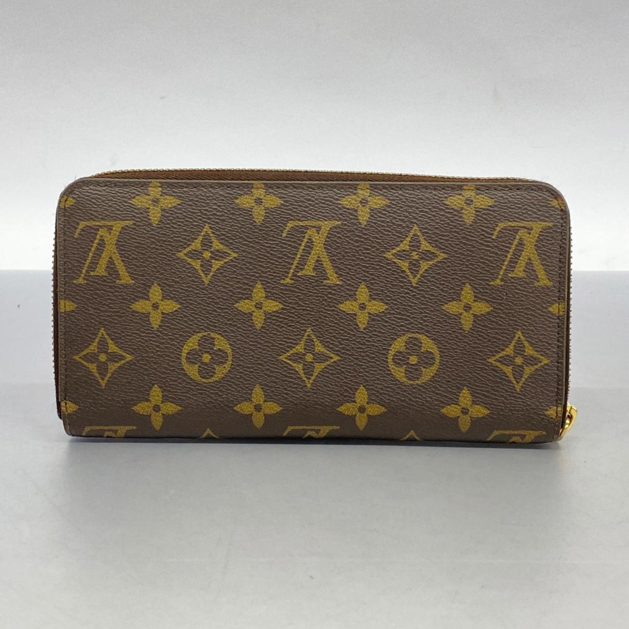 Louis Vuitton Long Wallet Monogram Zippy M41895 Fuchsia Ladies