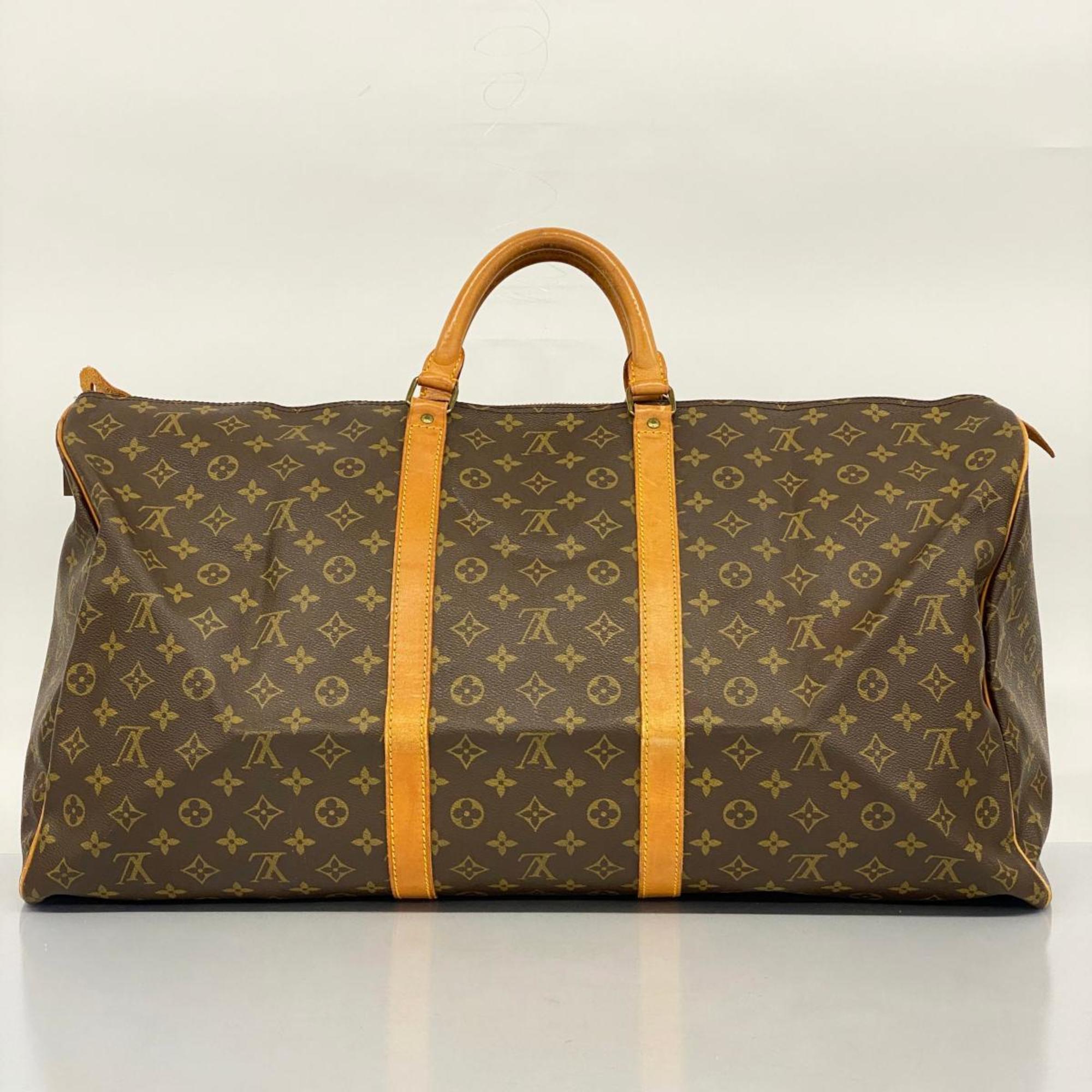 Louis Vuitton Boston Bag Monogram Keepall 60 M41422 Brown Men's Women's