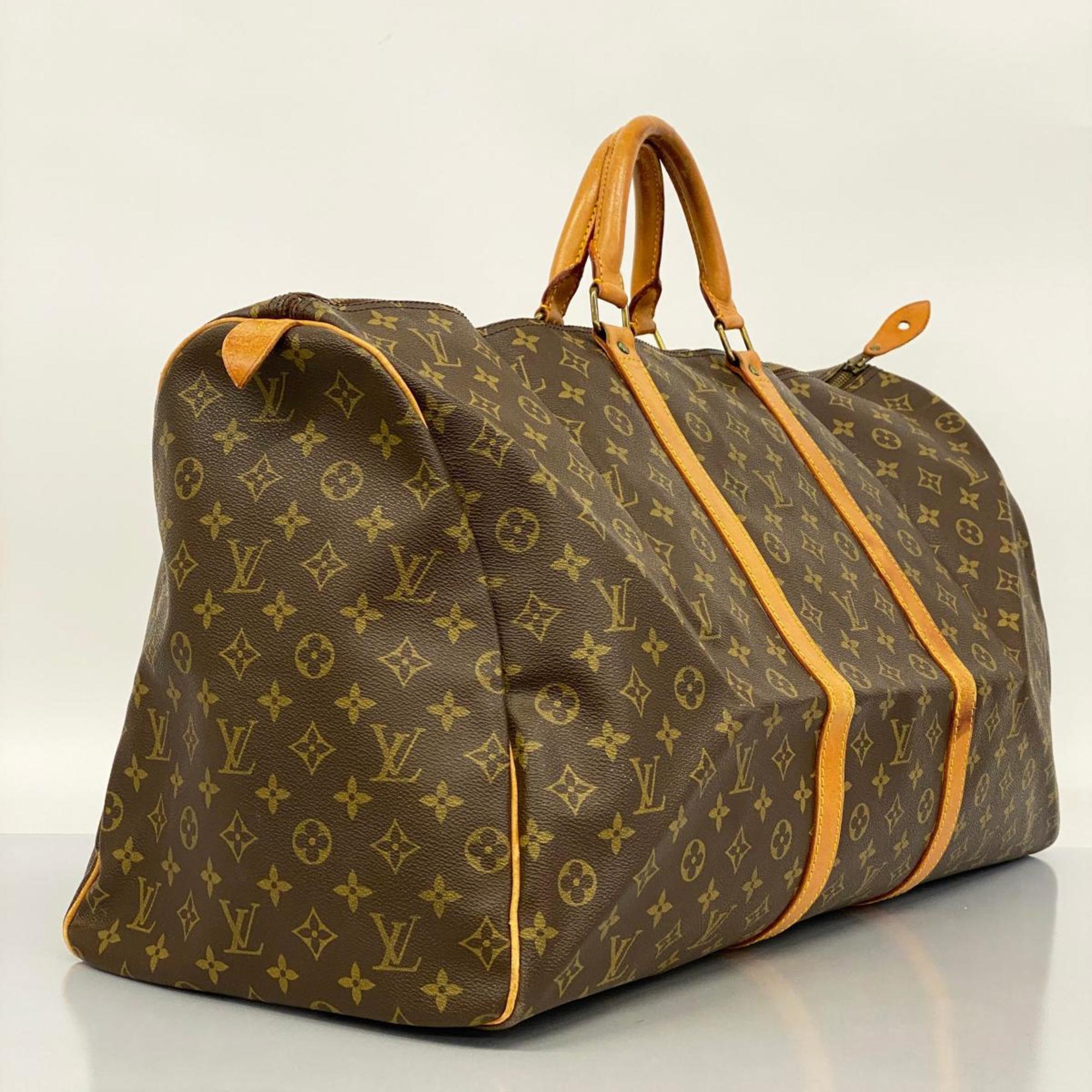 Louis Vuitton Boston Bag Monogram Keepall 60 M41422 Brown Men's Women's