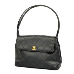 Chanel Shoulder Bag Matelasse Lambskin Black Women's