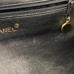 Chanel Shoulder Bag Matelasse Lambskin Black Women's