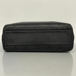 Chanel Shoulder Bag Matelasse Lambskin Black Women's