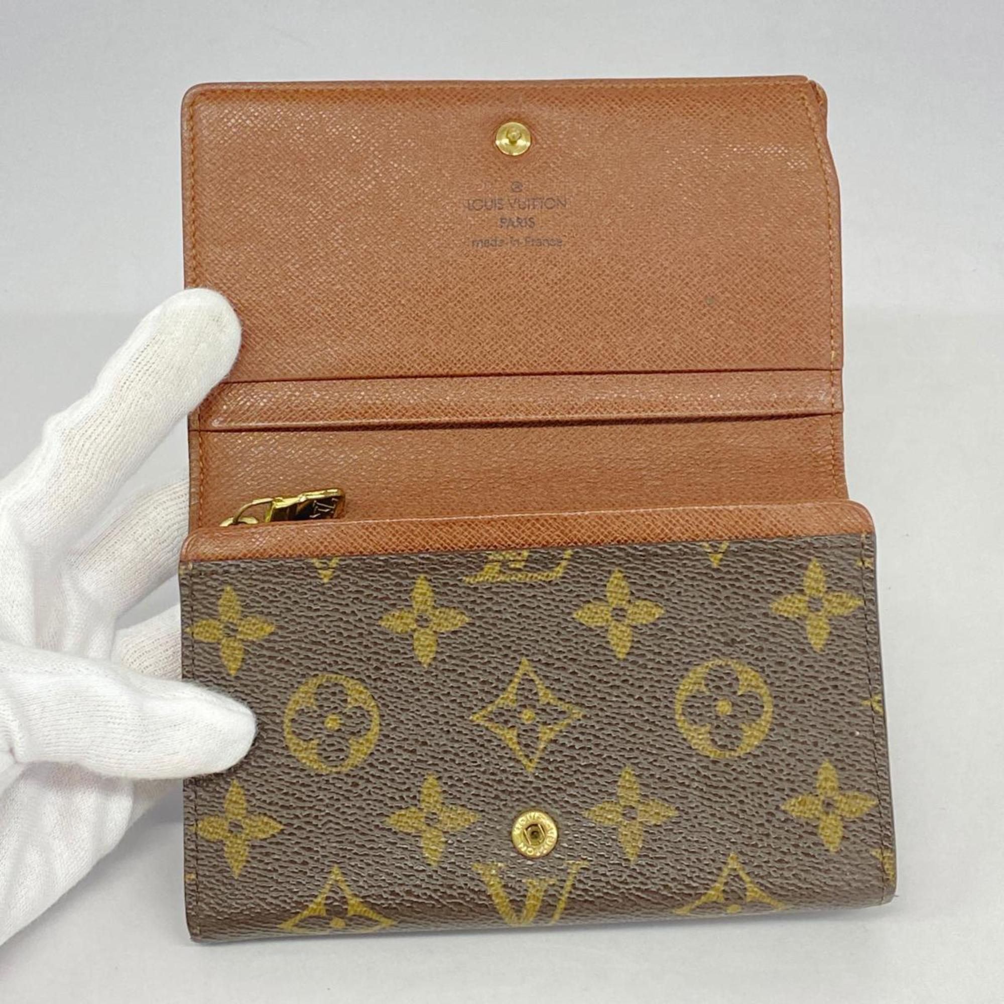 Louis Vuitton Wallet Monogram Porte Monnaie Bietre Sor M61730 Brown Men's Women's