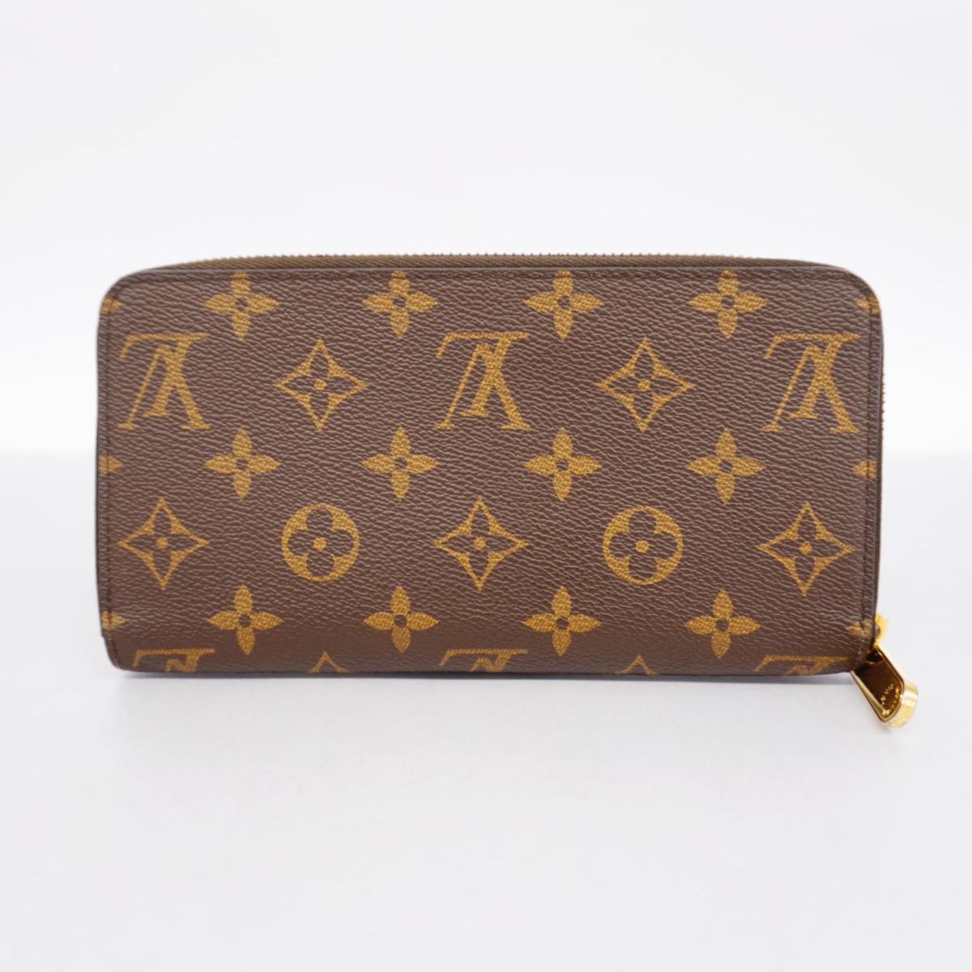 Louis Vuitton Long Wallet Monogram Zippy M42616 Brown Men's Women's