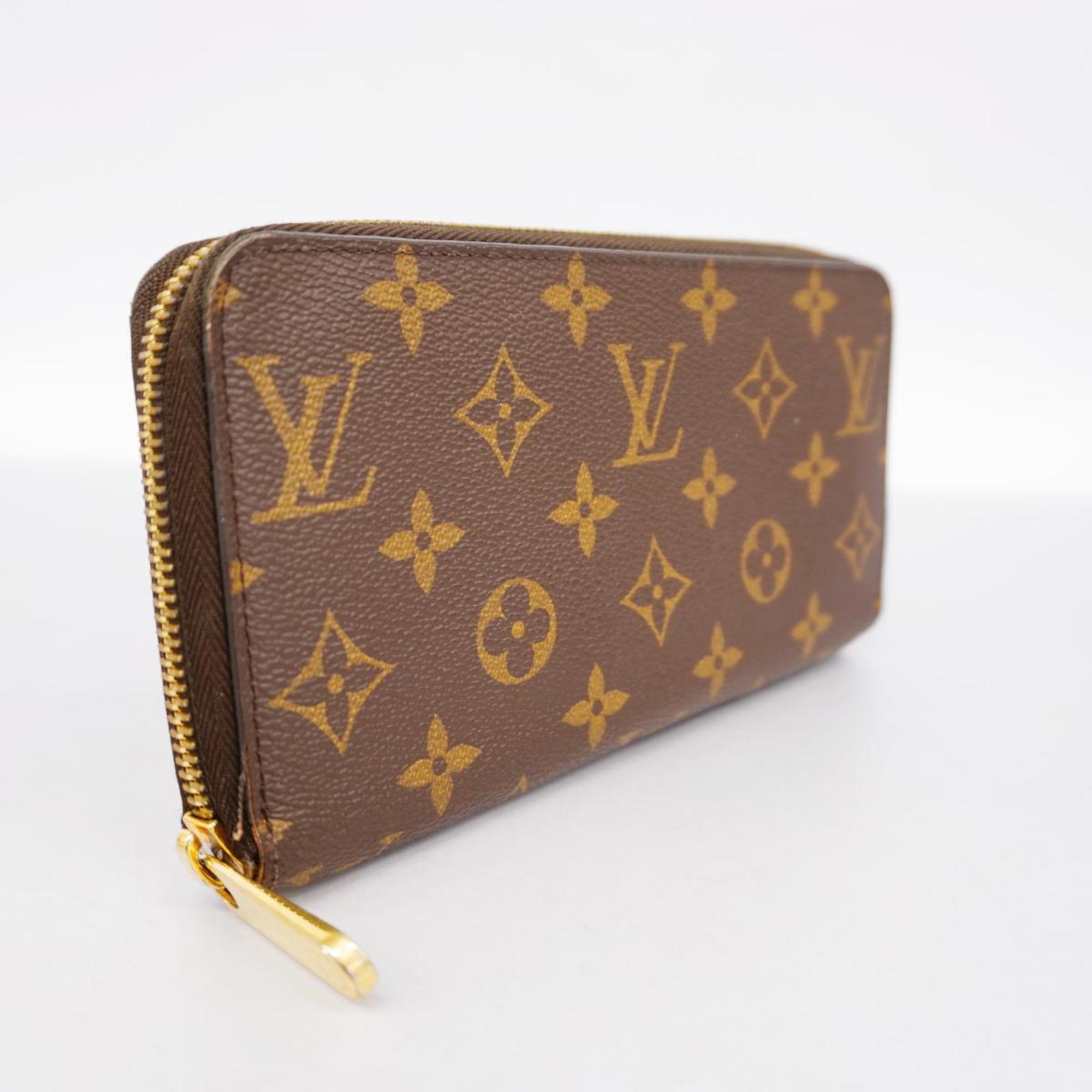 Louis Vuitton Long Wallet Monogram Zippy M42616 Brown Men's Women's