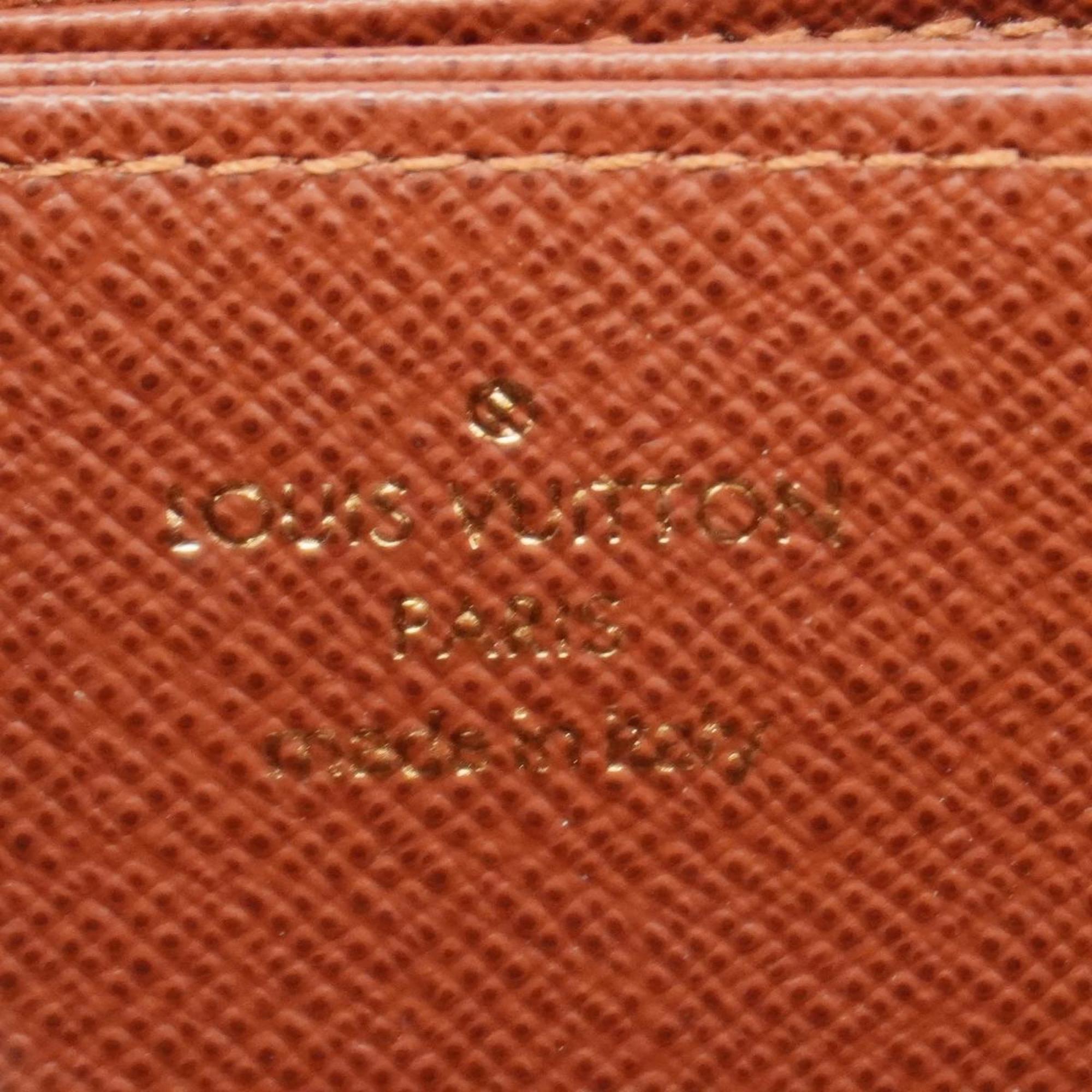 Louis Vuitton Long Wallet Monogram Zippy M42616 Brown Men's Women's