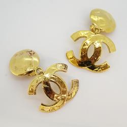 Chanel Earrings Coco Mark Circle GP Plated Gold 94P Women's