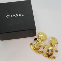 Chanel Earrings Coco Mark Circle GP Plated Gold 94P Women's