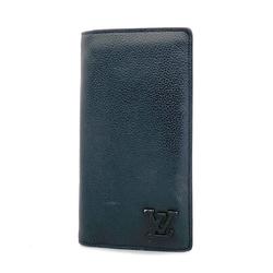 Louis Vuitton Long Wallet Aerogram Portefeuille Brazza NM M69980 Black Men's