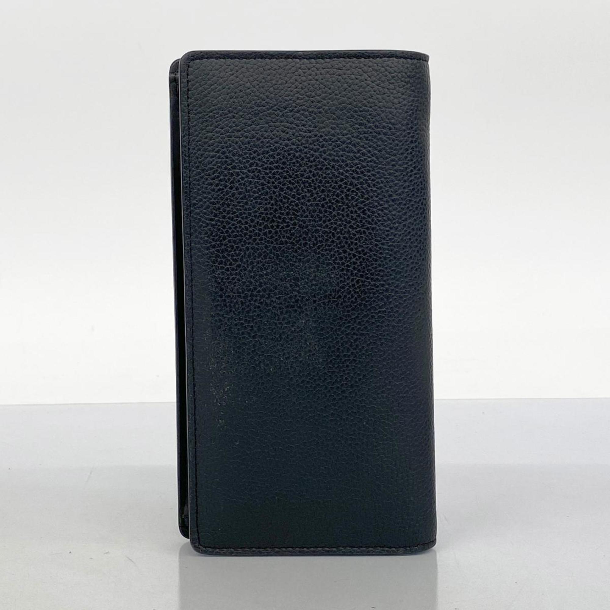 Louis Vuitton Long Wallet Aerogram Portefeuille Brazza NM M69980 Black Men's