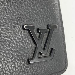 Louis Vuitton Long Wallet Aerogram Portefeuille Brazza NM M69980 Black Men's