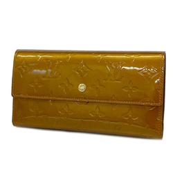 Louis Vuitton Tri-fold Long Wallet Vernis Porte Tresor International M91166 Bronze Men's Women's