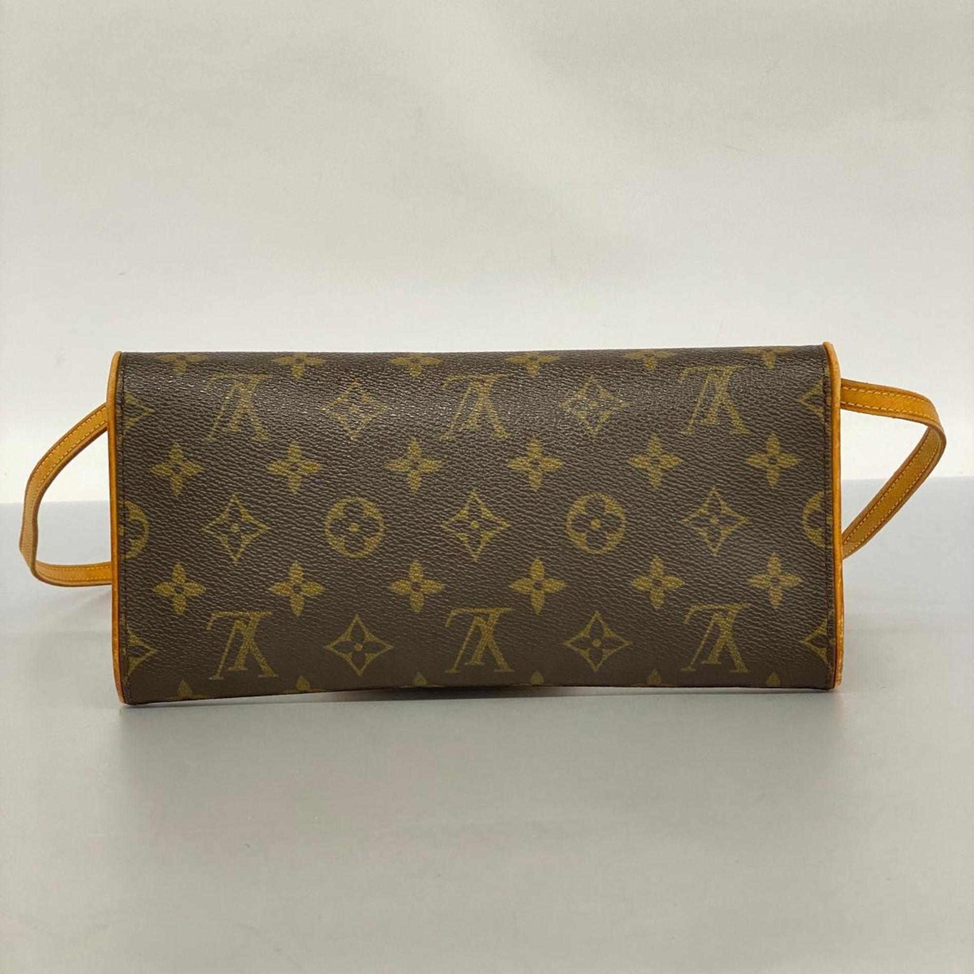 Louis Vuitton Shoulder Bag Monogram Pochette Twin GM M51852 Brown Women's