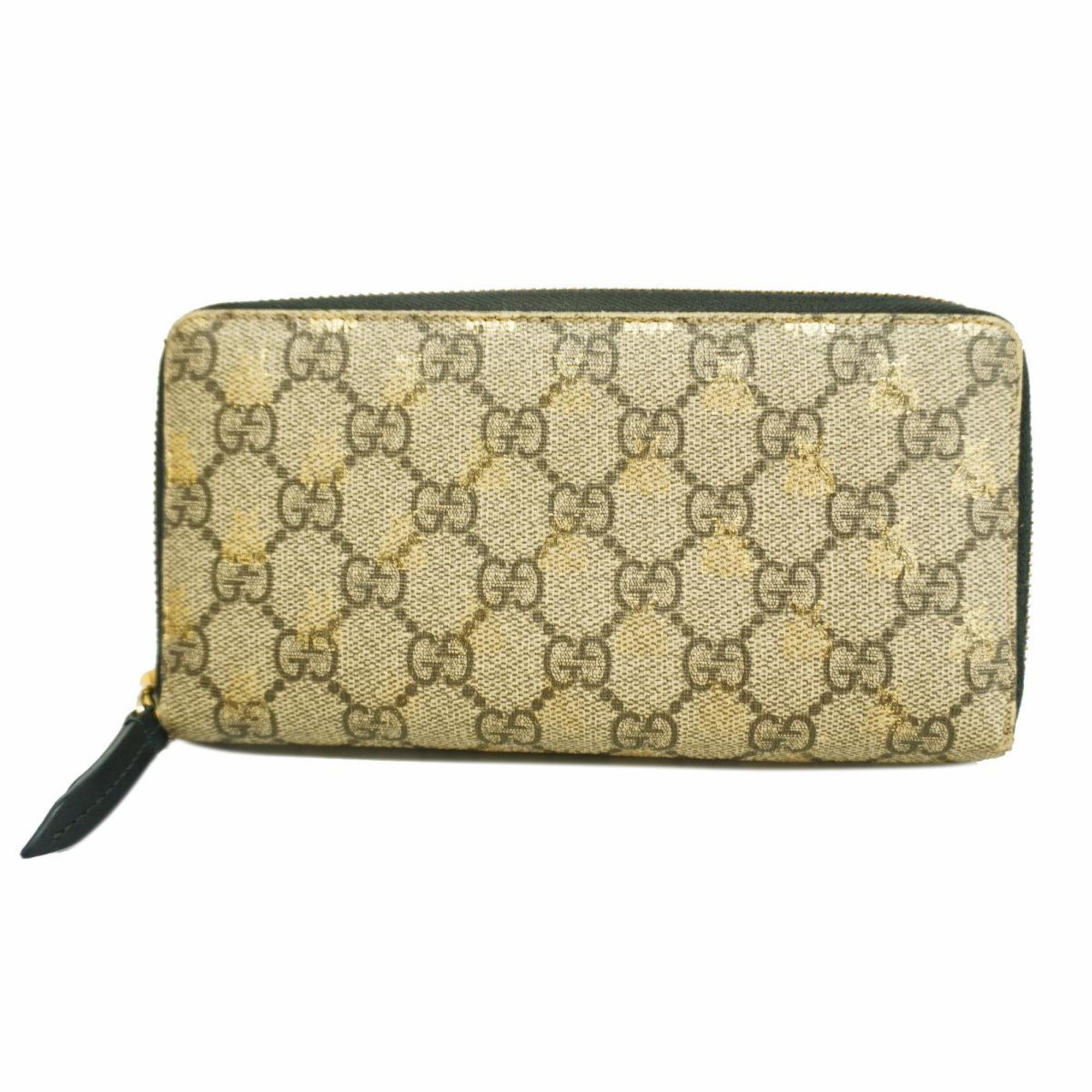 Gucci Long Wallet GG Supreme 410102 Brown Men's Women's