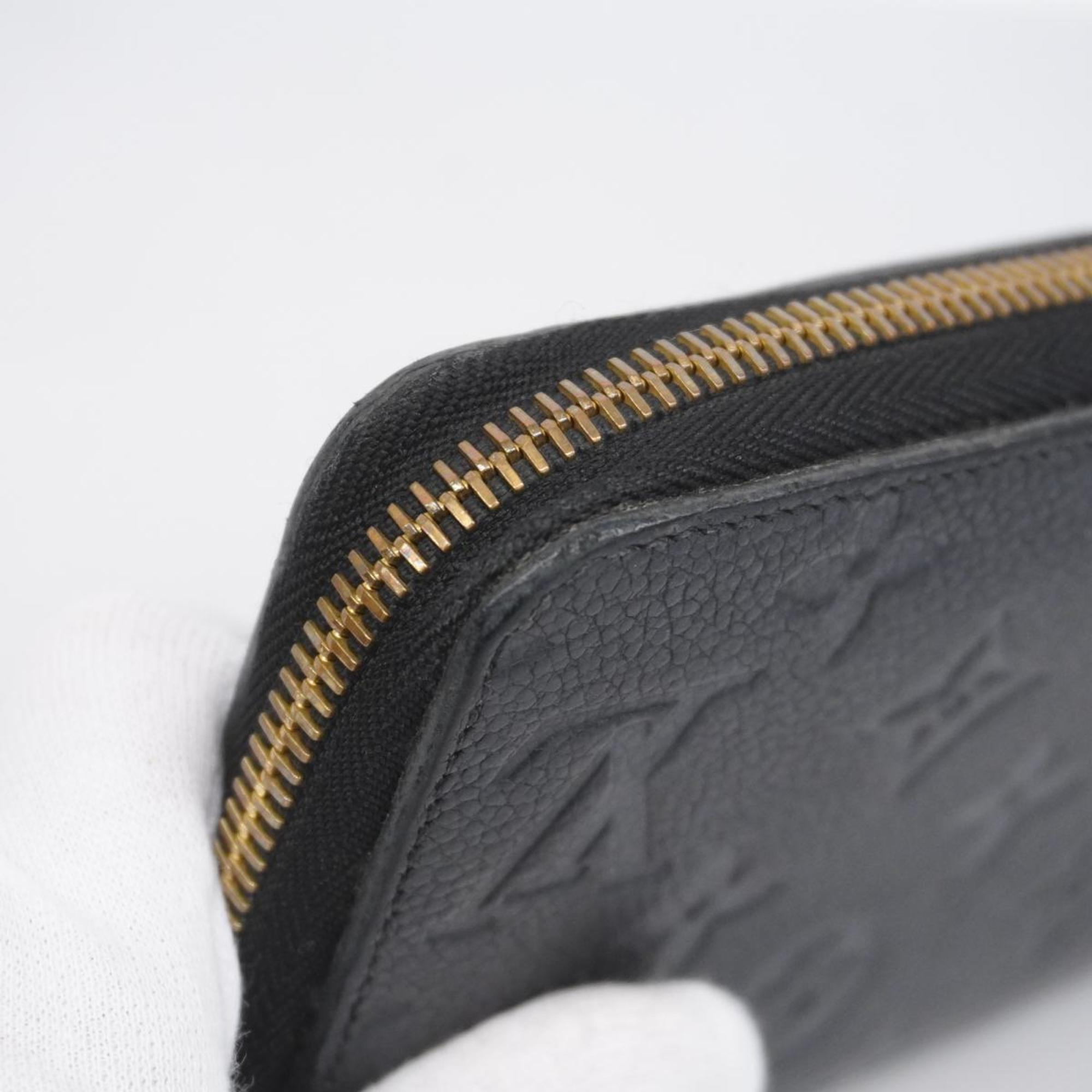 Louis Vuitton Long Wallet Monogram Empreinte Zippy M60571 Noir Ladies