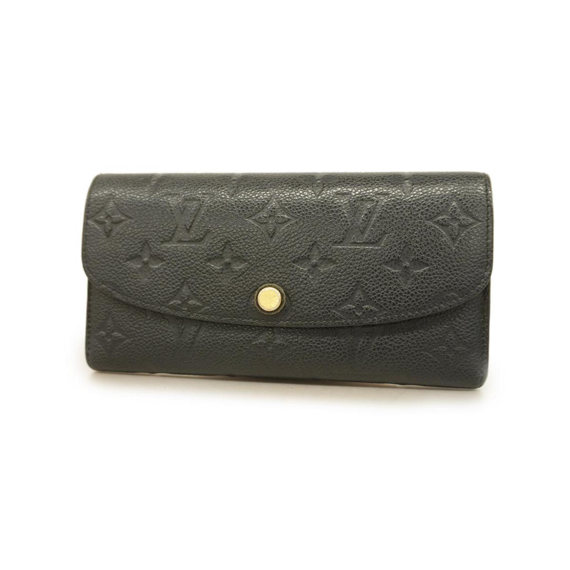 Louis Vuitton Long Wallet Monogram Empreinte Portefeuille Emilie M62369 Noir Ladies