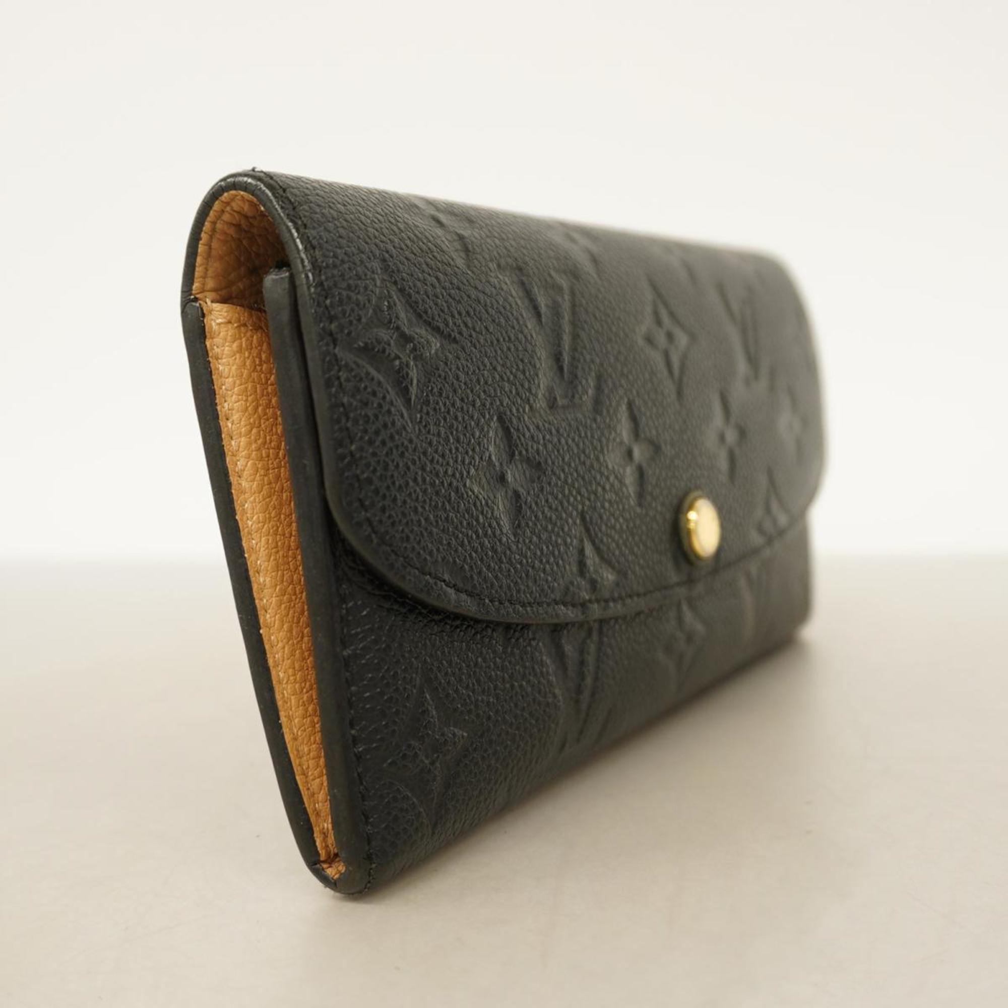 Louis Vuitton Long Wallet Monogram Empreinte Portefeuille Emilie M62369 Noir Ladies