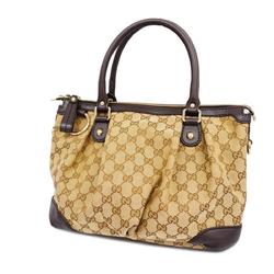 Gucci Handbag GG Canvas 247902 Brown Champagne Women's