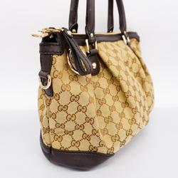 Gucci Handbag GG Canvas 247902 Brown Champagne Women's