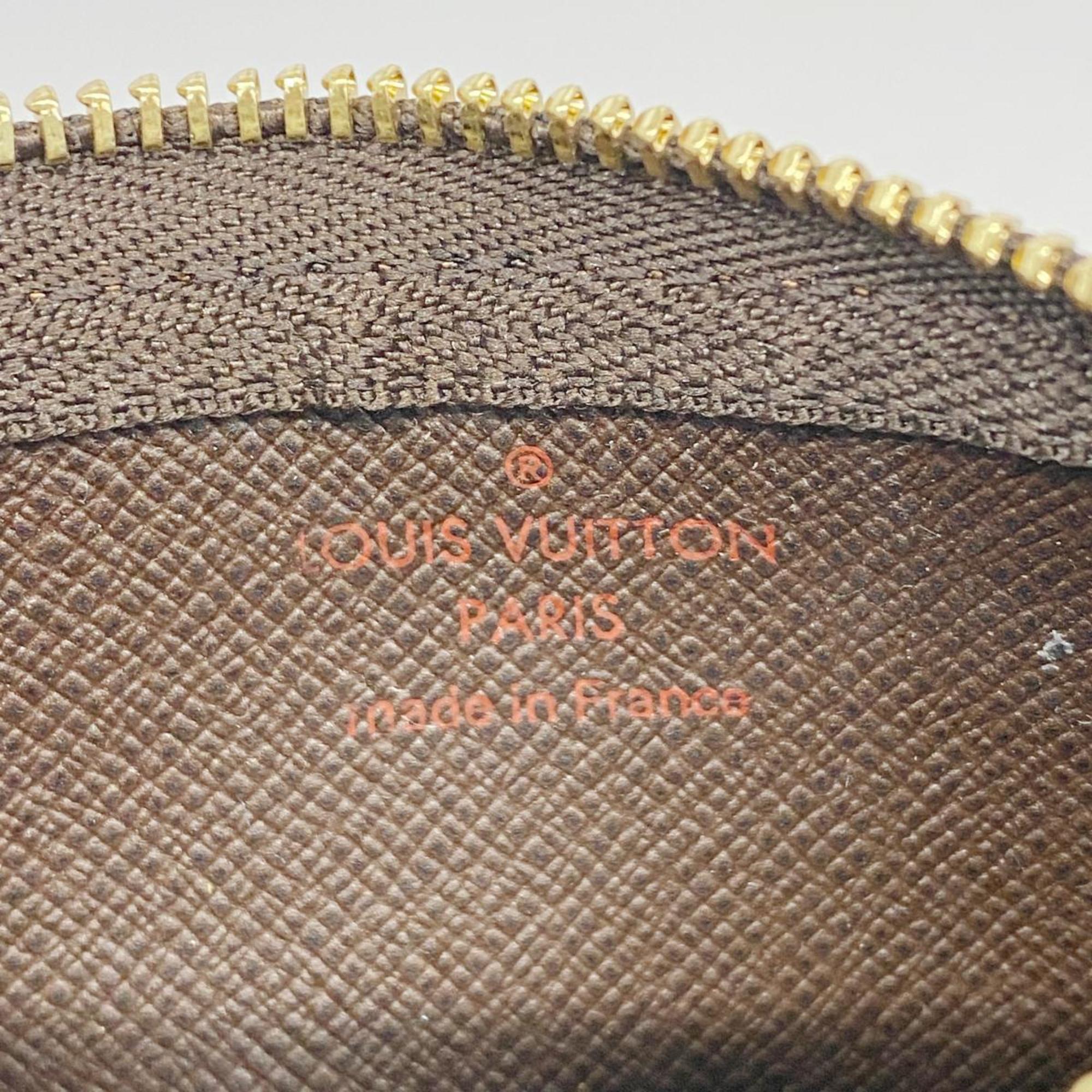 Louis Vuitton Wallet/Coin Case Damier Pochette Cle N62658 Ebene Men's/Women's