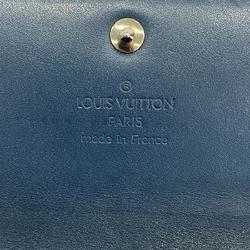 Louis Vuitton Long Wallet Monogram Matte Porto Monnaie Credit M65175 Blue Women's