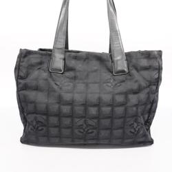 Chanel Tote Bag New Travel Nylon Black Champagne Women's