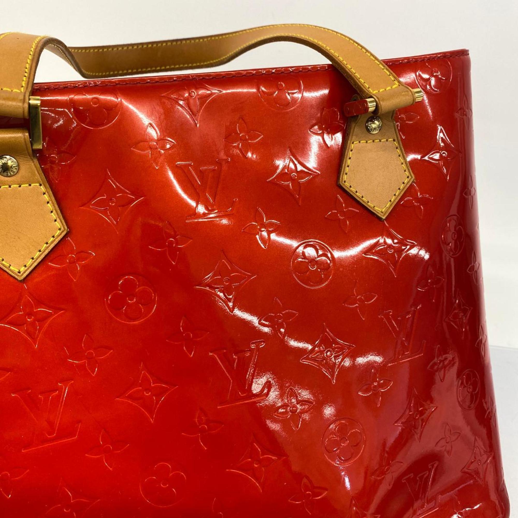 Louis Vuitton Tote Bag Vernis Houston M91092 Rouge Ladies