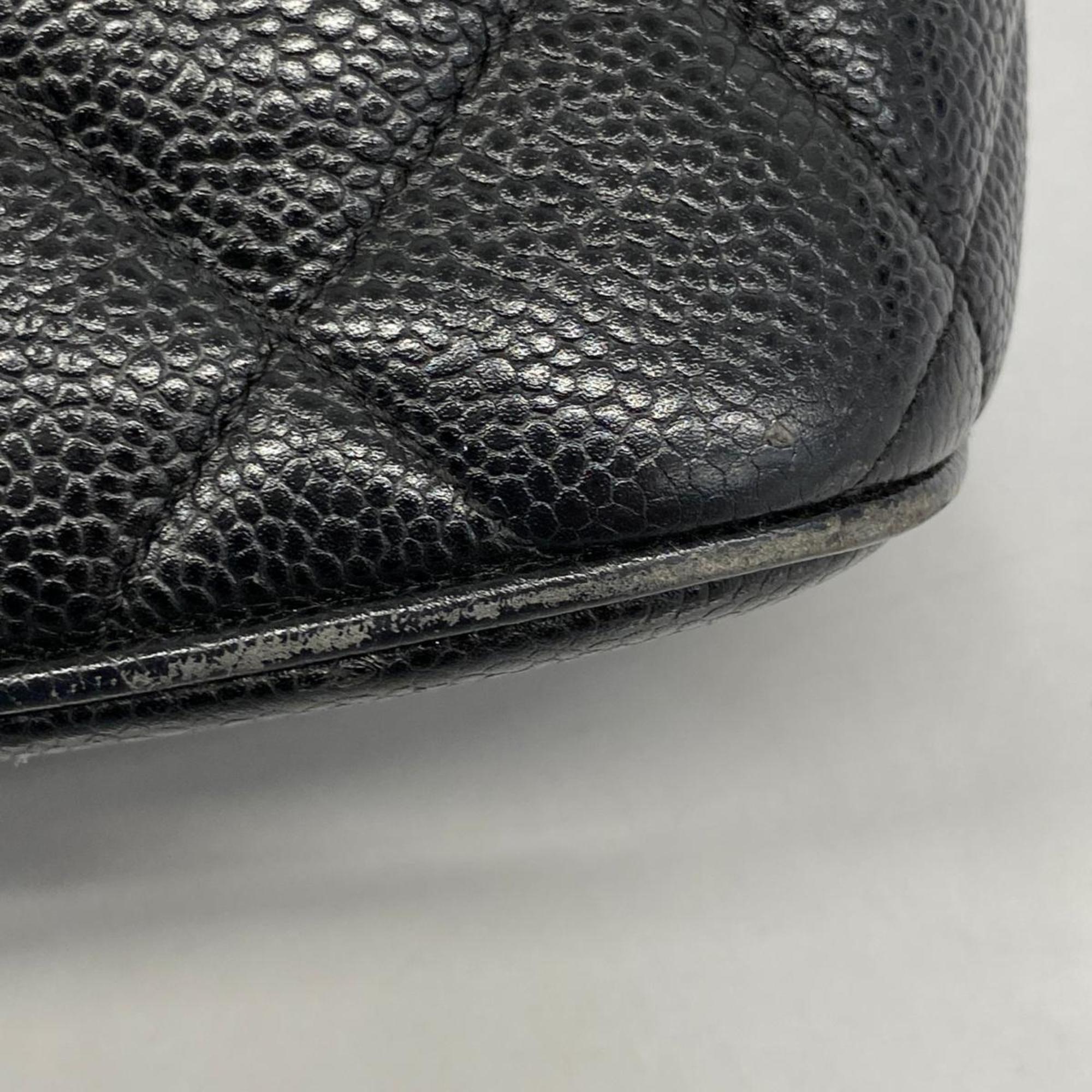 Chanel Tote Bag Reproduction Caviar Skin Black Women's