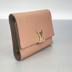 Louis Vuitton Tri-fold Wallet Portefeuille Capucines Compact M62156 Magnolia Ladies