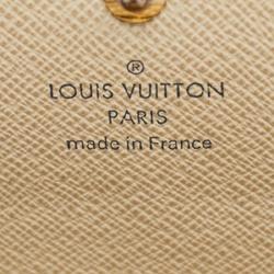 Louis Vuitton Long Wallet Damier Azur Portefeuille Sarah N63208 White Ladies