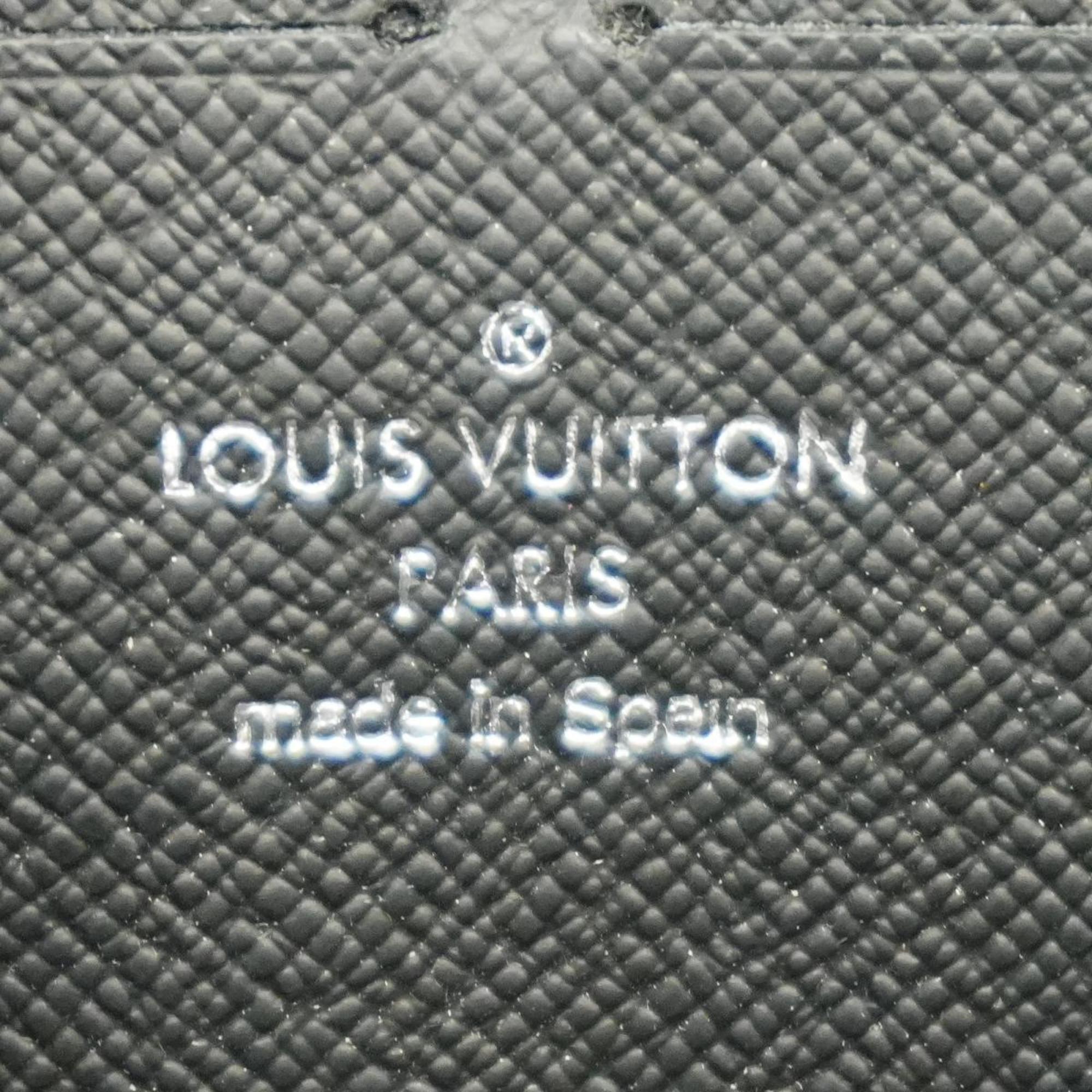 Louis Vuitton Long Wallet Monogram Macassar Zippy Dragonne M69407 Brown Black Men's